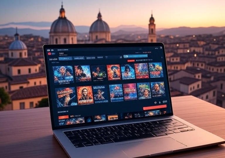 sleek laptop displaying the 22Bet sportsbook interface